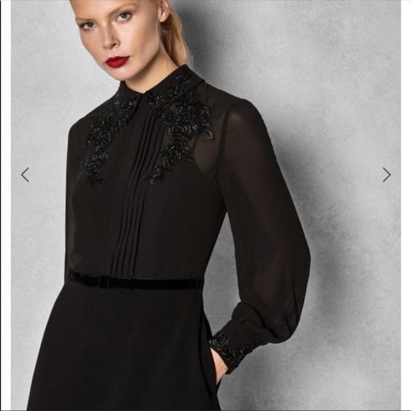 Ted Baker Amaali Lace Appliqué Fit & Flare Dress - Picture 2 of 16